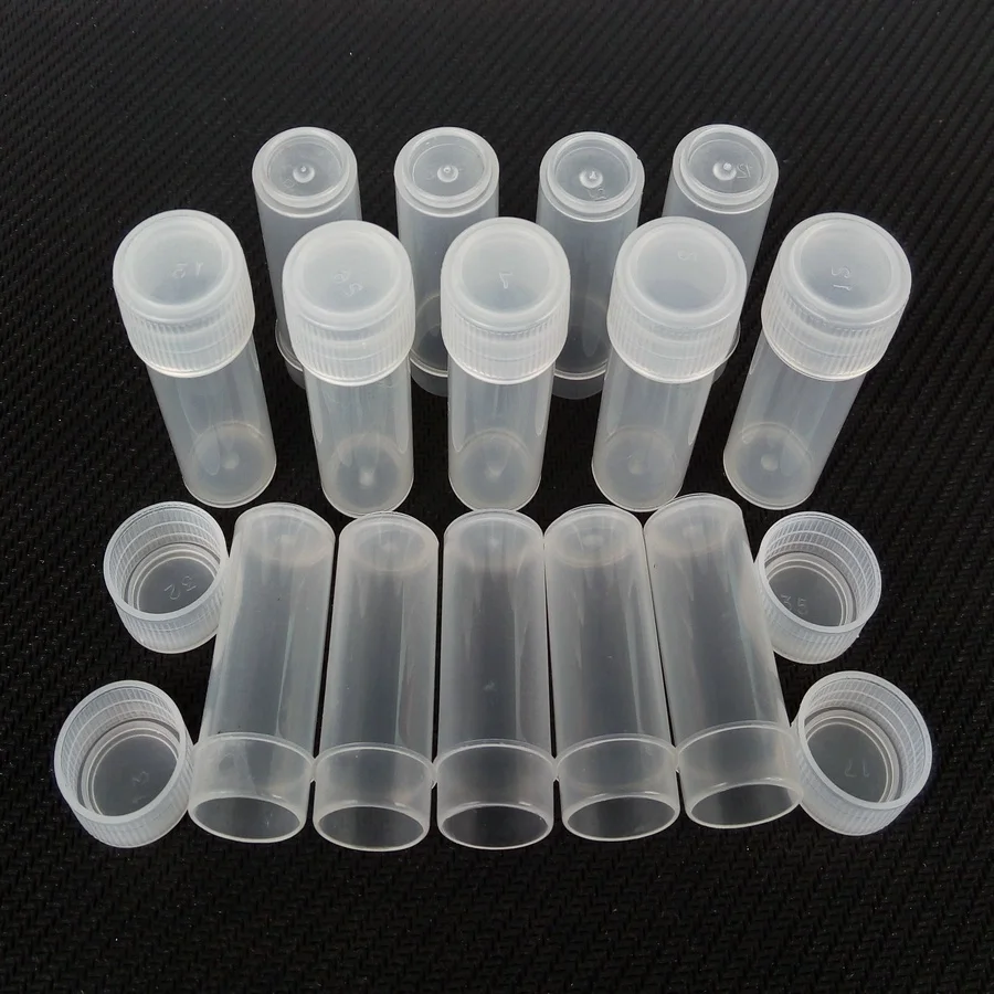 50PCS 5g Volume Plastic Small Bottle Vial Storage Container Sample Collectionin Storage Bottles