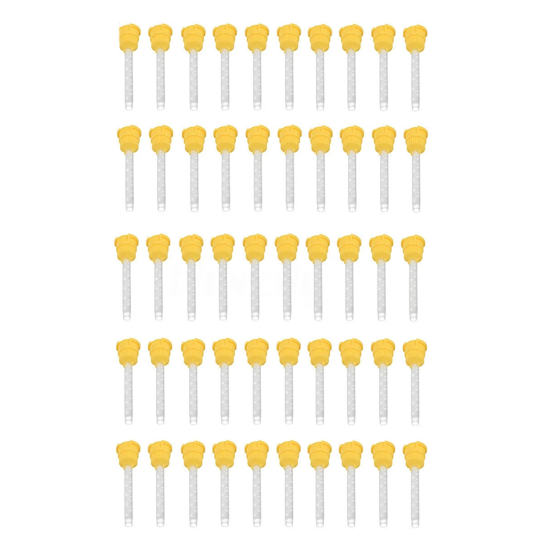 

50x Dental Impression Tip Temporary 1: 1 Silicone Rubber, 50X Yellow Tips