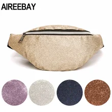AIREEBAY поясная сумка женская мода блестки поясные сумки женские хип поясная сумка для телефона Дамская нагрудная сумка поясные сумки