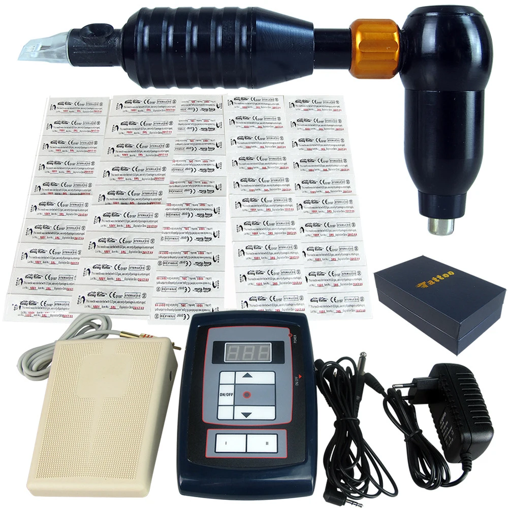 

Audio Interface Tattoo Permanent Makeup Pen Machine Kits TattooTattoo Eyebrow With Digital Power Supply 50pcs Cartridge Needles