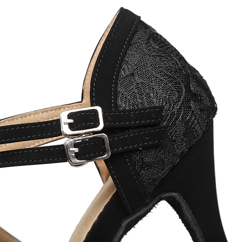 HROYL Латинская танцевальная обувь для Для женщин девушек Танго Танцы туфли для сальсы Спайк Шпильки 10/8. 5/7. 5/6 см; ; Прямая поставка;
