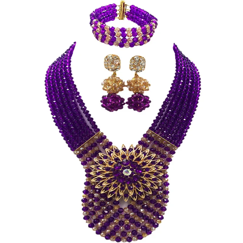 Ювелирный Комплект из колье и серёг в африканском стиле|african beaded jewelry|wedding necklace