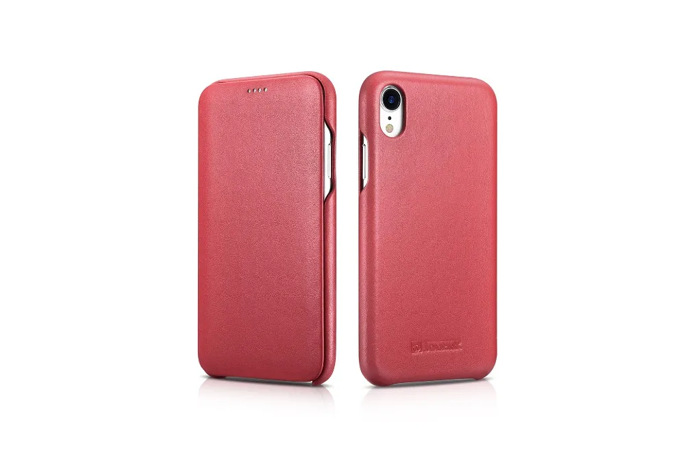 Icarer Роскошный чехол из натуральной кожи для iPhone Xr зерна кожаный флип чехол Красочные Дизайн для iPhone XR ретро кожаный чехол