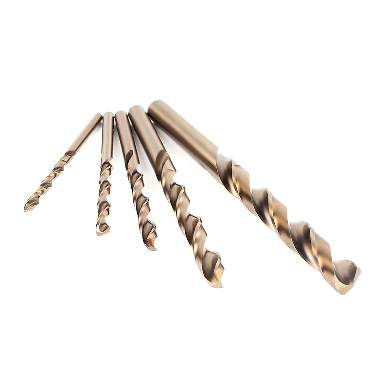 

5pcs Set 1MM-8MM Cobalt High Speed Steel Twist Drill Hole M35 Stainless Steel Tool Set The Whole Ground Metal Reamer Tools
