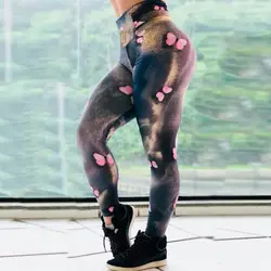 Новинка Бабочка 3D цифровые печатные леггинсы для женщин Фитнес Высокая талия тощий Хип Push Up брюки девочек Тонкий стрейч тренировки Леггинс