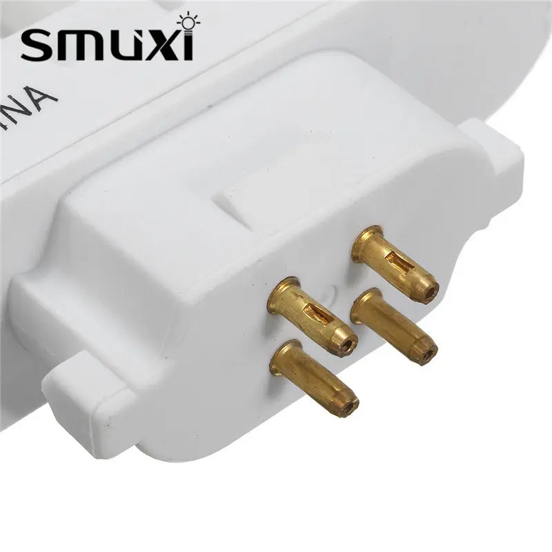 Smuxi 27W Компактный Флуоресцентный светильник, 4 ряда, светильник, лампочка, 4-контактная трубка, энергосберегающая лампа, лампа, чистый белый 6500 K, светильник ing AC220V