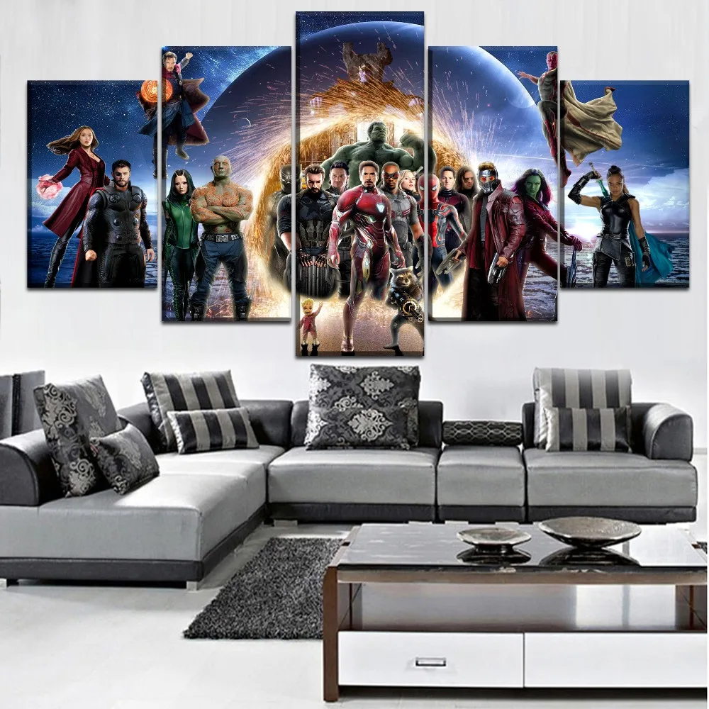 

5 pcs,Full Square 5D DIY Diamond Painting Avengers Infinity War diamond Embroidery mosaic Cross Stitch Rhinestones Y2482
