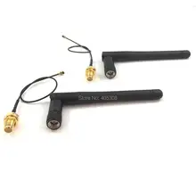 2шт 433 МГц антенна RF Sma Мужской Connetcor с высоким коэффициентом усиления 3dbi+ 2шт u. fl ipx Sma для женщин Connetcor 1,13 Кабель 15 см