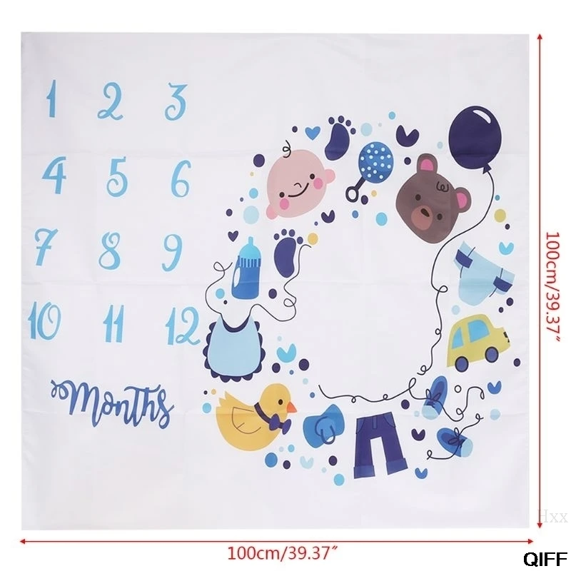 Детские фото фон для фотосъемки новорожденных цветочное одеяло мультфильм месяц DIY милые дети мягкая мода ткань подвесные принадлежности