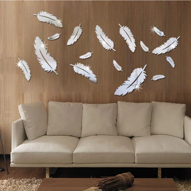 

Mirror Style DIY 3D Removable Home Mirror Wall Sticker Art Vinyl Mural Decor Decal Room