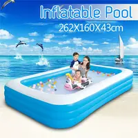 262X160X43 см детская ванна для купания детское Домашнее использование детский бассейн надувной квадратный бассейн детский надувной бассейн