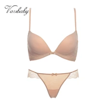 Varsbaby/нижнее белье для девочек; пикантные кружевные удобные тонкие чашки; хлопковые бесшовные комплекты с бюстгальтером