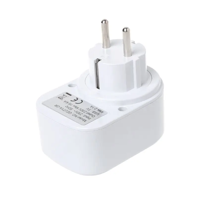 

Wall Charger Travel Adapter Electrical Socket With Dual USB Ports Power Switch Drop ShiP