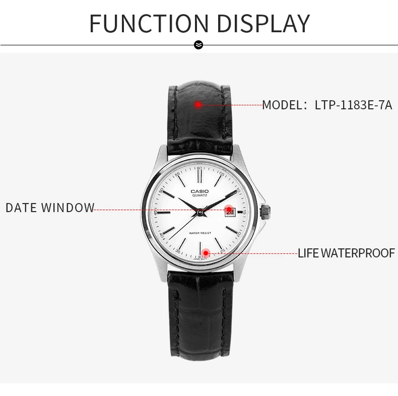 Casio montre pointeur Saire rеtro loisirs кварцевые женские часы montre LTP-1183E-7A