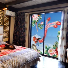 Chaoyang Danfeng китайский стиль стеклянная фольга анти-Легкий Туалет для стеклянной двери ванной комнаты наклейки прозрачное Непрозрачное окно наклейки