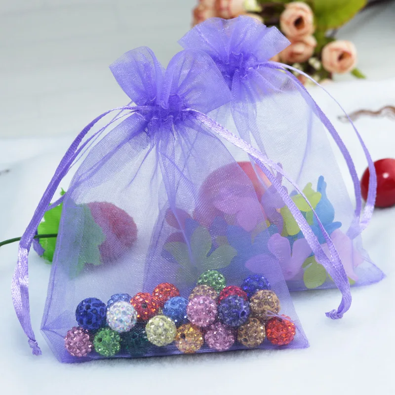 10pcs 7x9cm 9x12cm 10x15cm 15x20cm Organza Bags Wedding Birthday Party Candy Chocolate Bags Christmas Halloween Gift Bags favor bags