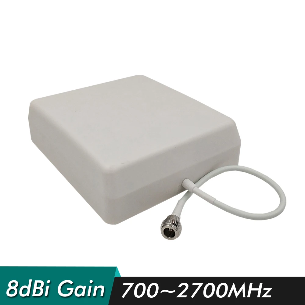 

700~2700MHz 8dBi Gain Indoor Panel Antenna N-Female 0.3m Internal Antenna for 2G 3G 4G Signal Booster Cell Phone Signal Repeater
