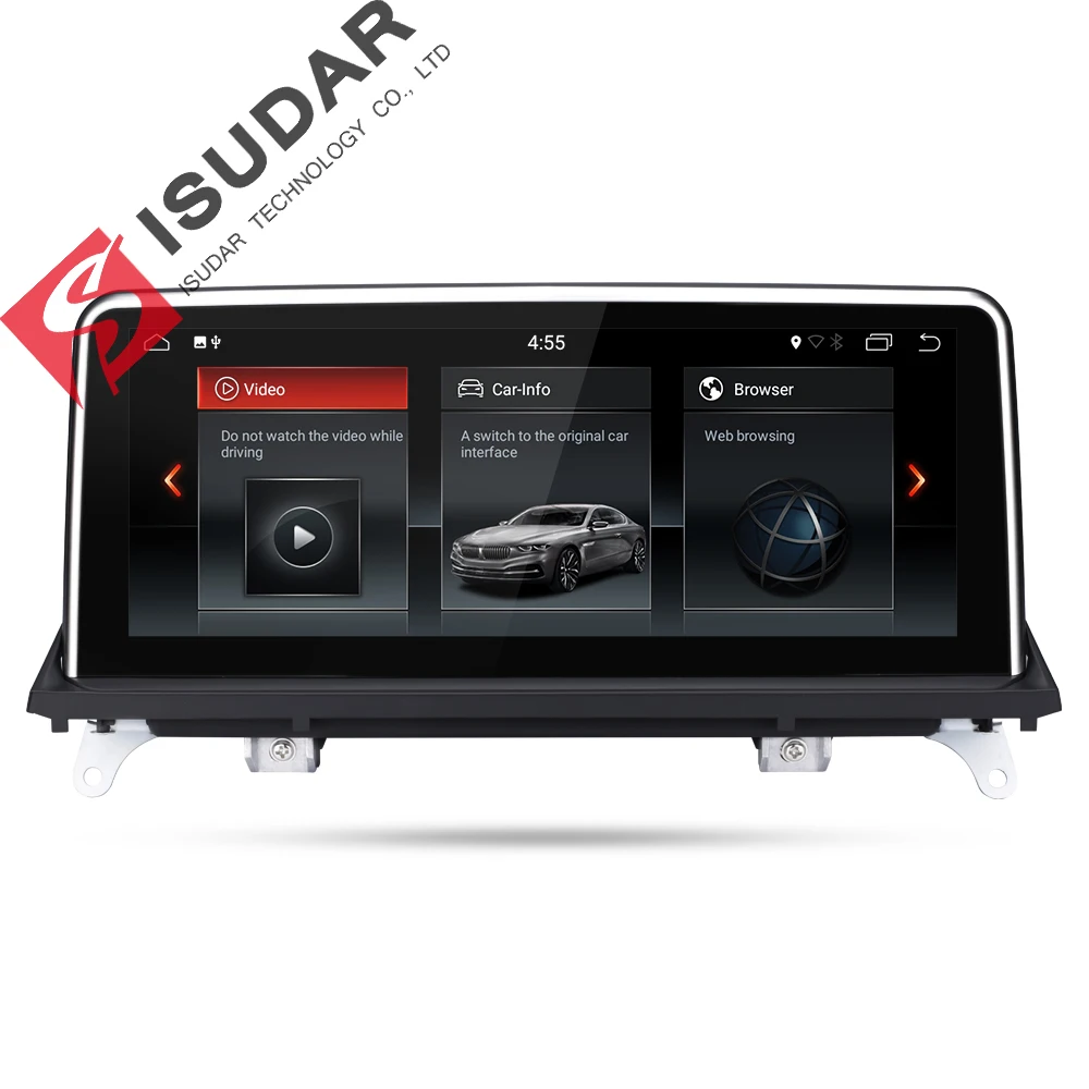 Excellent Isudar Car Multimedia player 2 din android 7.1.1 Car DVD 10.25 Inch For BMW/X5/F15/E70/X6/E71 32GB Rom Quad Cores GPS Radio FM 2