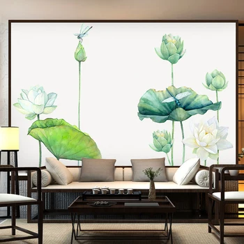 

New 5D wall sticker HD Pond landscape PVC removable waterproof DIY stickers TV backdrop decorative painting creative wallpaper