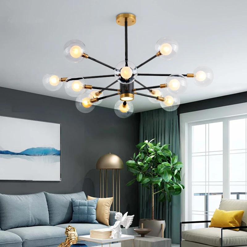 Ceiling Lights & Fans Responsible Led Hanging Lamps Novelty Chandelier American Style Living Room Lights Bedroom Chandeliers Iron Glass Fixtures Nordic Lighting Chandeliers