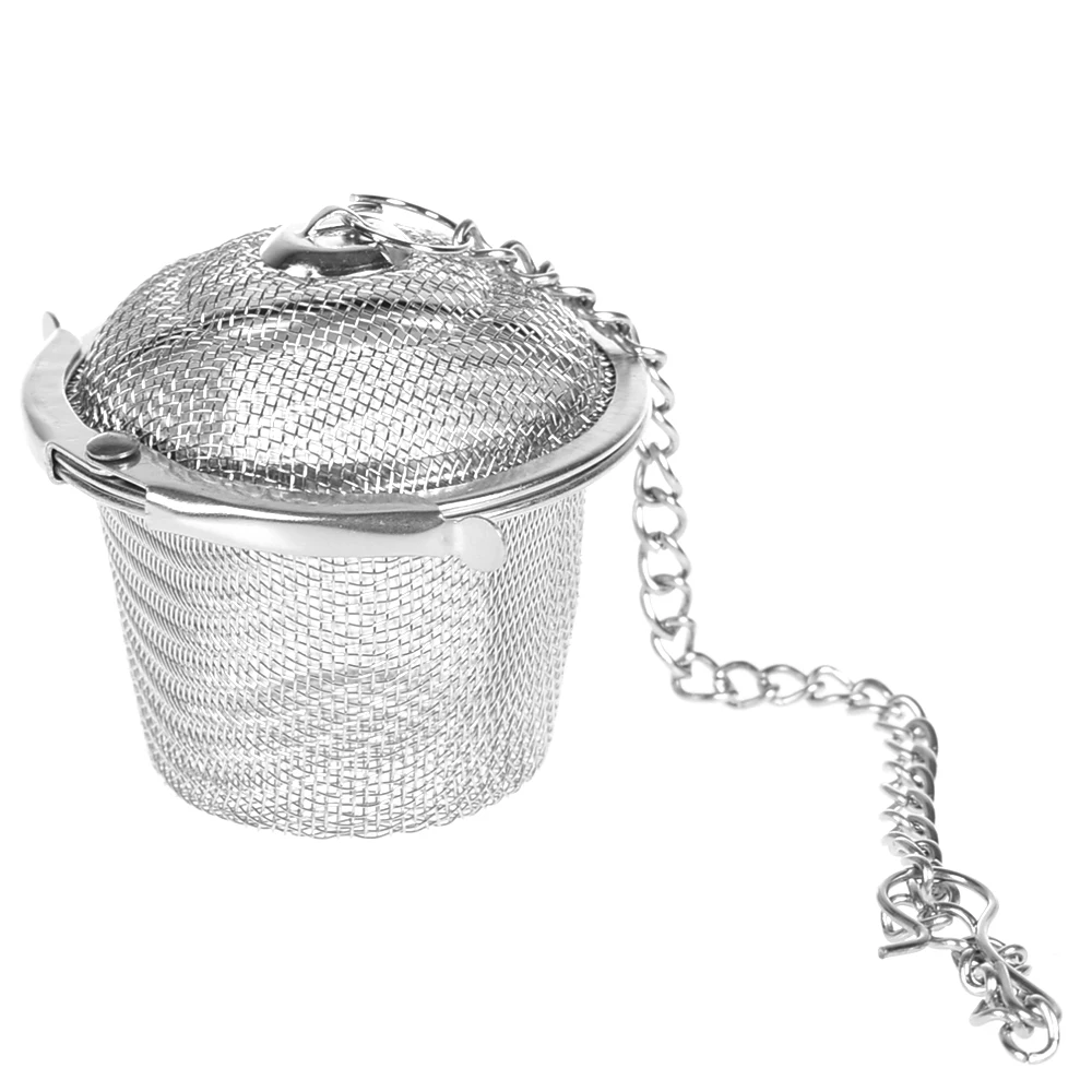 

Stainless Steel Tea Infuser Strainer Mesh Tea Filter Spoon Locking Spice Herbal