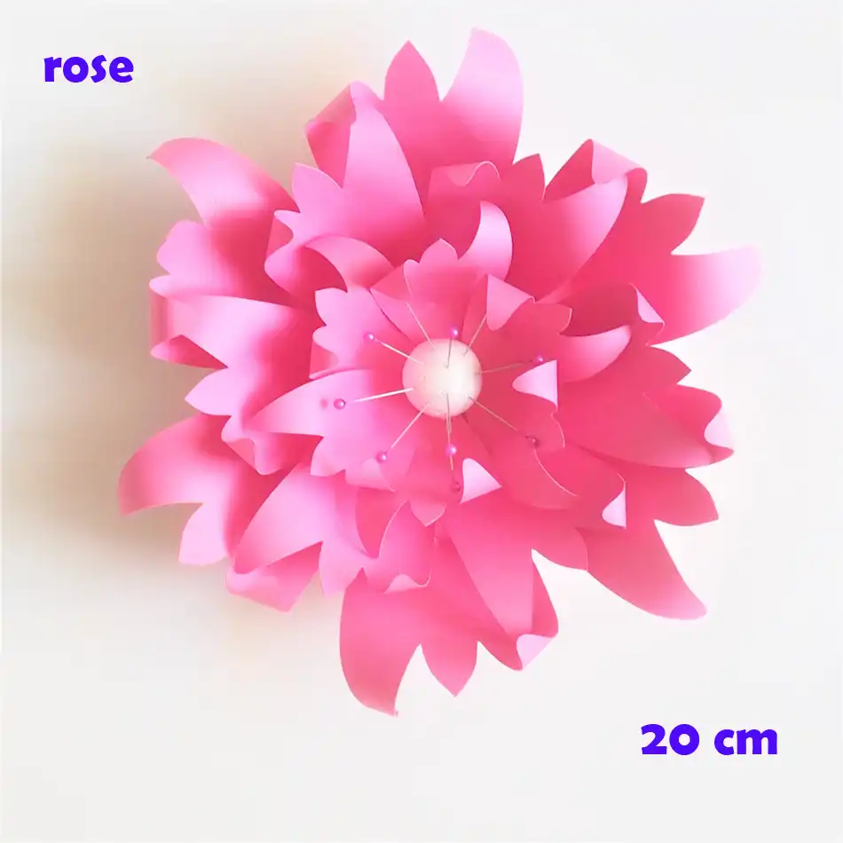20cm thick cardstock rose diy paper flowers easy wedding event backdrops decorations baby nursery wall decor video tutorials paper flower video