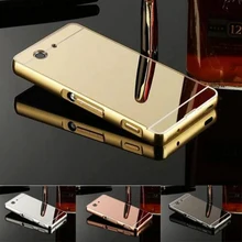 Чехол для sony Xperia M5, Зеркальный Алюминиевый металлический бампер, пластиковая задняя крышка, чехол для sony Xperia M5 Dual E5603 E5633 Fundas