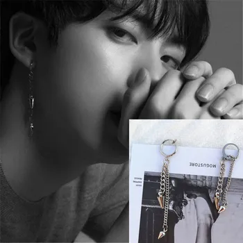 

KPOP DNA Korean V Popular Pendientes Mujer Moda Fashion Jewelry Bangtan Boys Album Stud Earrings Boucle d'oreille Femme Kpop