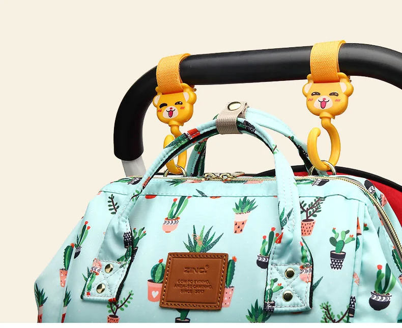 Бренд atinfor Зеленый Кактус пеленки рюкзаки женская сумка большой емкости водонепроницаемый рюкзак для путешествий пеленки для ухода сумки для мамы