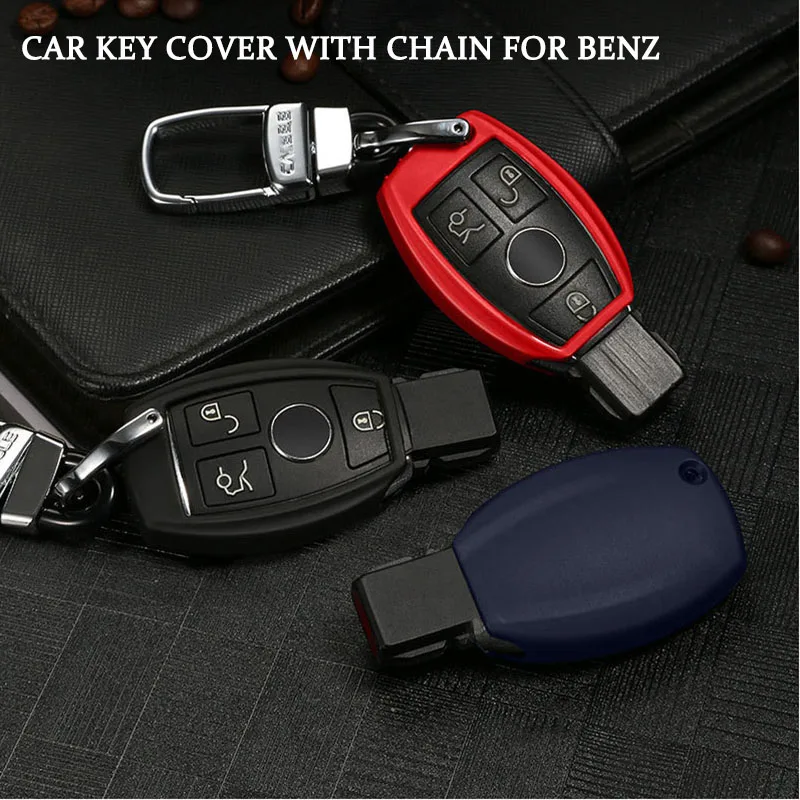 

Car Key Cover Case Shell for Mercedes Benz W204 W205 W212 C S E Class Keyrings Holder Key Chain FOB tpu key holder Car Styling