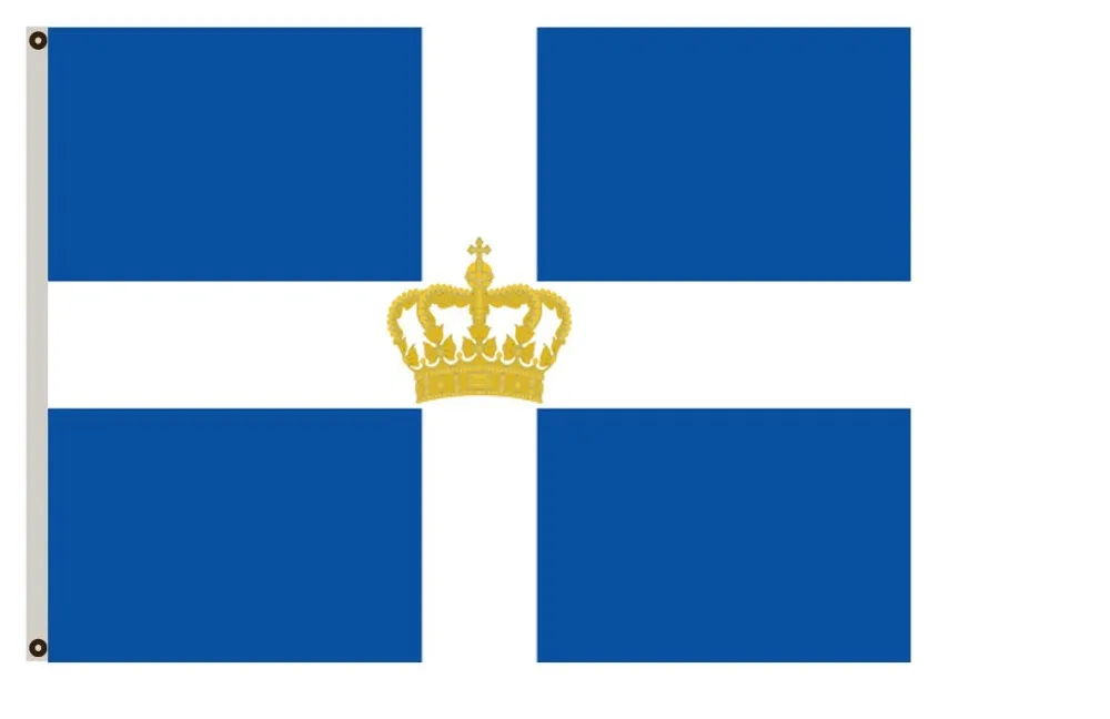 Former war Banner State and war Flag of The Kingdom of Greece (1863 1924 and 1935 70) Flagin