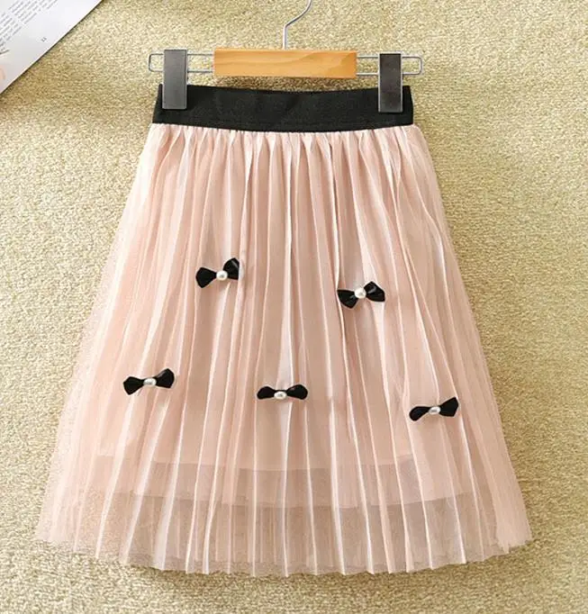 Летняя пышная мягкая фатиновая юбка-пачка для девочек, юбка-американка, длинные юбки для девочек, От 1 до 9 лет, Детская сетчатая юбка - Цвет: FSDF-S-pink