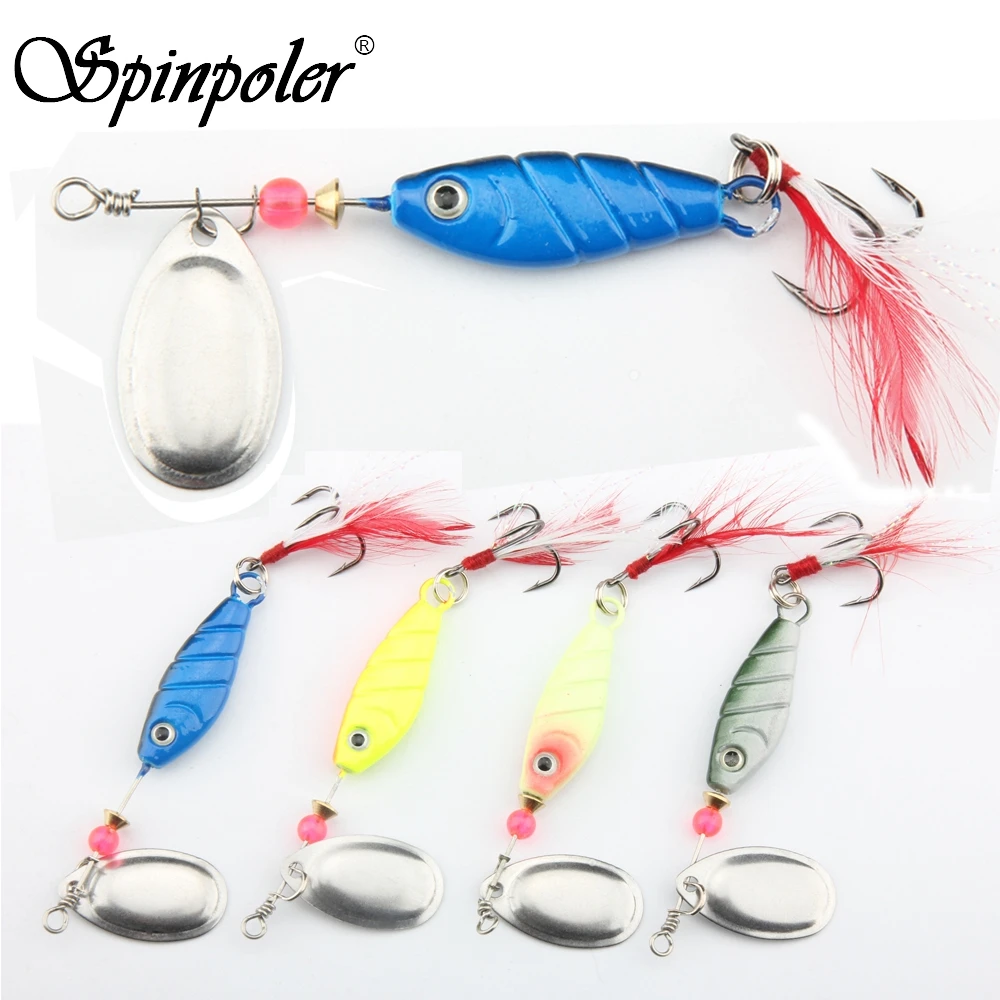 Spinpoler 2pcs 10g/15g Fishing Lures Spinner Blades Baits Metal Spoons Paillette Fishing Lure