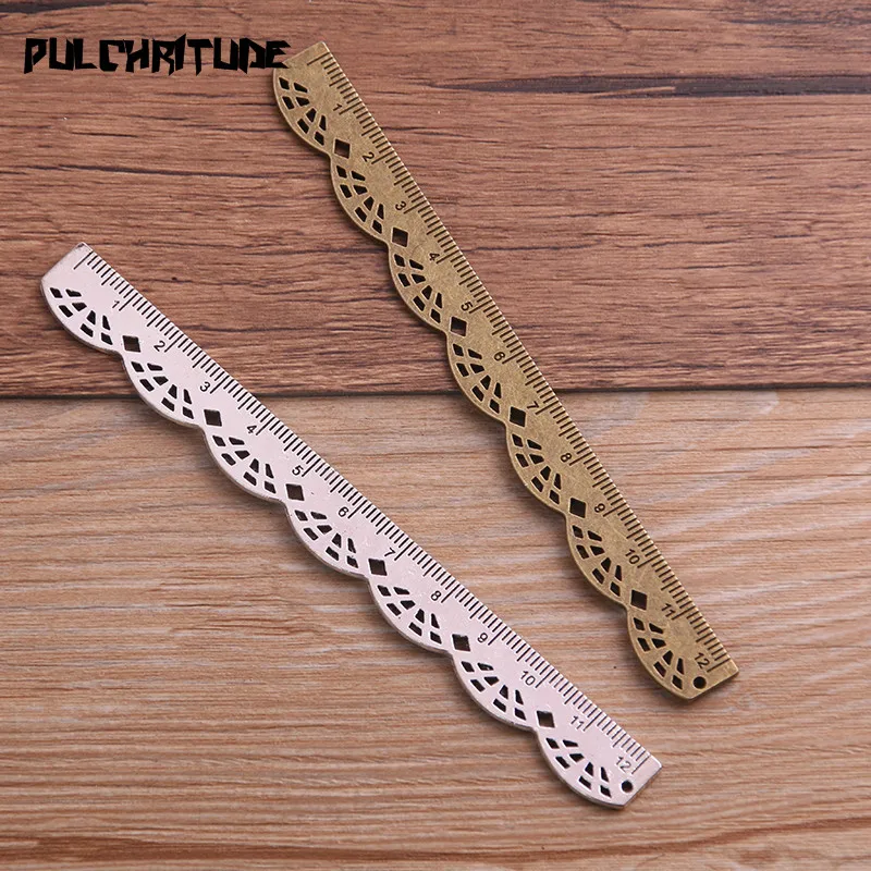 2PCS 12*125mm Metal Alloy Two Color Hollow Ruler Charms Pendants For Jewelry Making DIY Handmade Craft 2PCS 12*125mm Metal Alloy Two Color Hollow Ruler Charms Pendants For Jewelry Making DIY Handmade Craft