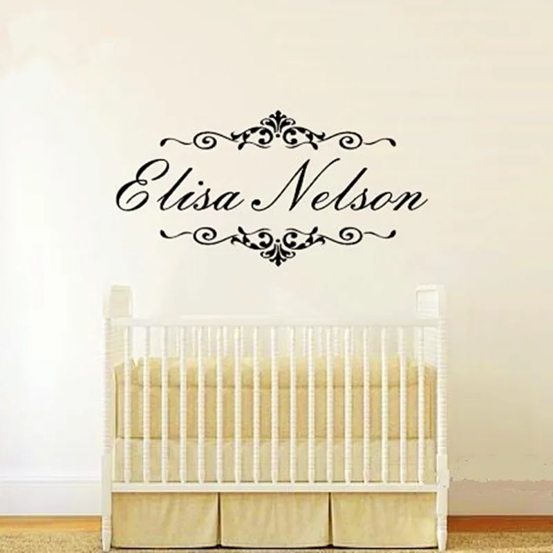 Personalized Name Wall Decals Baby Nursery Wall Stickers For Bedroom