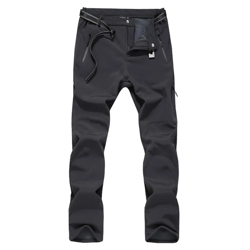 Mountainskin hombres mujeres Fleece Softshell pantalones elásticos al aire libre Camping senderismo Trekking pesca hombre mujer Pantalones MA173