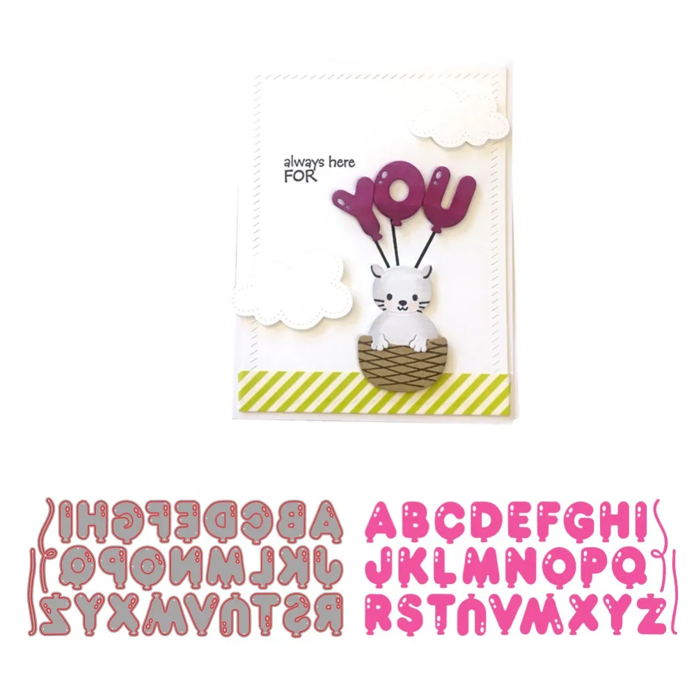 

HamyHo Making Photo Scrapbook Decor Supplies Capital Letter Frame Stencil Metal Cutting Die DIY Greeting Card Embossing Die