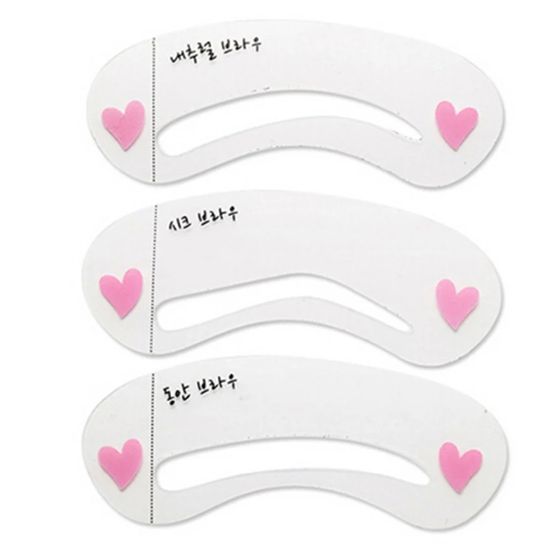 

3 Styles Reusable Eyebrow Stencils Pencil for Eyebrows Enhancer Drawing Guide Card Brow Template DIY Tattoo Make Up Tools Kit