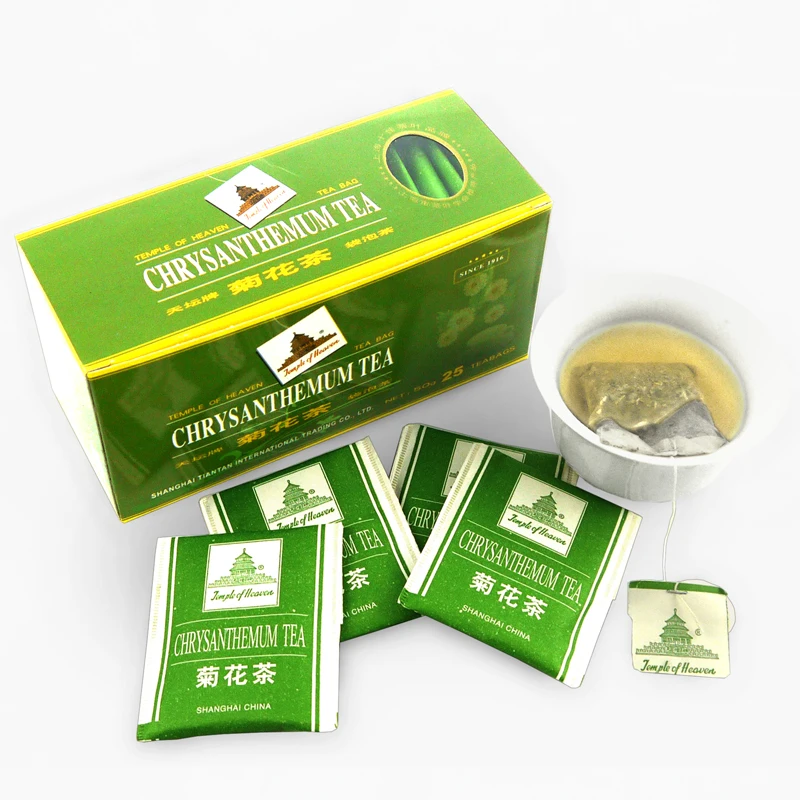 Temple of heaven chrysanthemum tea bags 2 25 bag boxbags mensbag