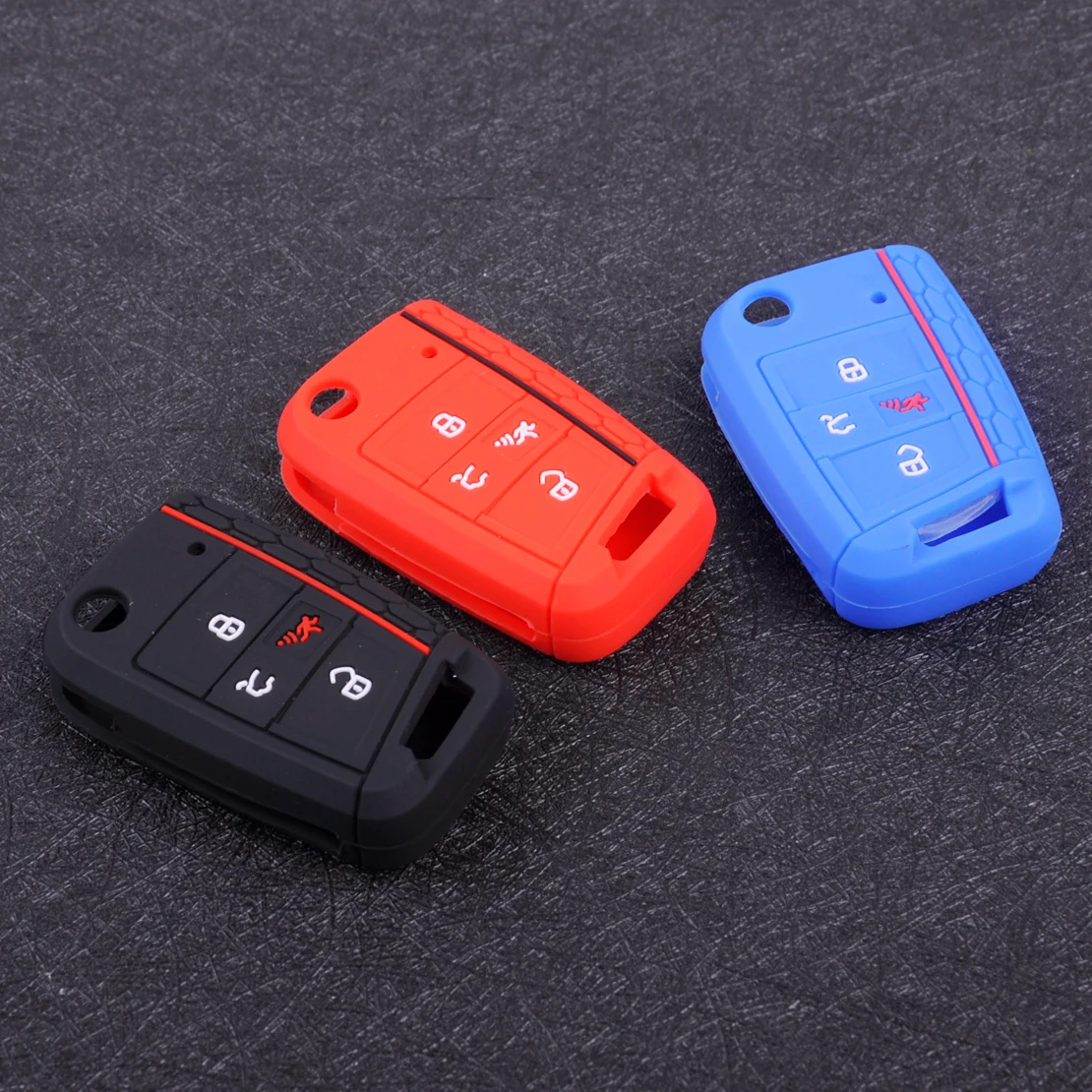 beler High Quality 4 Button Key Cover Silicone Case Remote Fob Protector fit for VW Golf Polo 2016 2017 beler High Quality 4 Button Key Cover Silicone Case Remote Fob Protector fit for VW Golf Polo 2016 2017