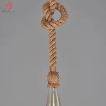 Dynasty Retro Rope Hanging Lamp Novelty Hand Made DIY Knitted Hemp Rope Lights Pendant Light Coffee Shop Restaurant Lounge Hotel creative diy retro rope pendant light loft vintage lamp restaurant bedroom diningroom pendant lamp hand knitted hemp rope light