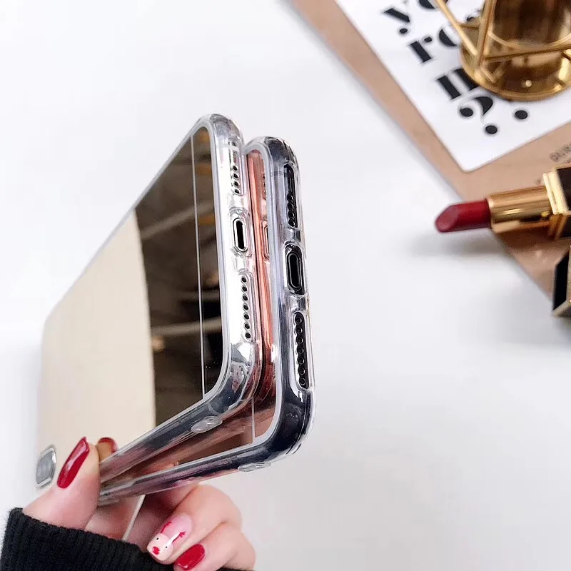 case for iphone 8 For Apple iPhone 11 Pro Max Case Luxury Gold Mirror Soft Cover For iPhone 12 pro Max 6 6S 7 8 Plus XR X XS MAX phone Case coque iphone 8 plus waterproof case