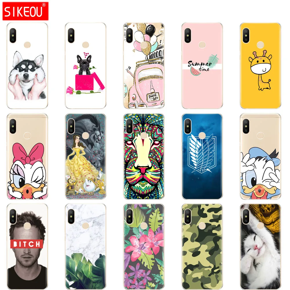 

silicone case for Xiaomi MI A2 LITE Case Full Protection Soft tpu Back Cover Phone Case For Xiomi MI A2 LITE bumper Coque dog