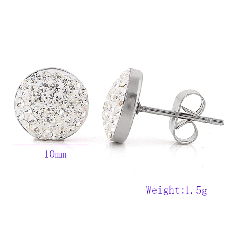 NIBA Christmas gift classic Genuine CZ Crystals Stud earrings,Gift to girlfriend 100% hand made