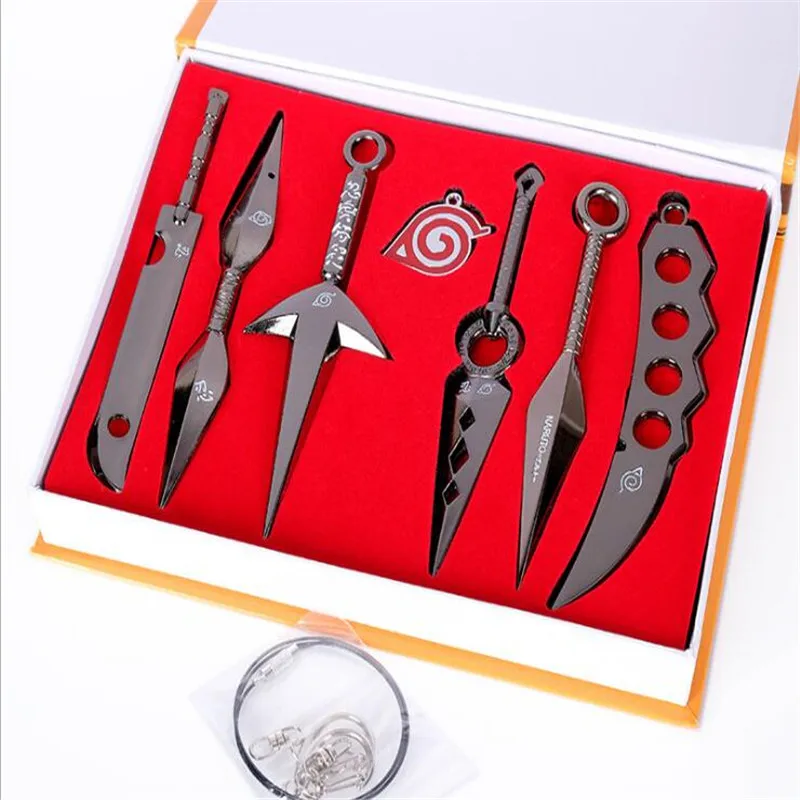 Naruto Kakashi Uzumaki Weapon Cosplay Anime Pendant Collection 10pcs New