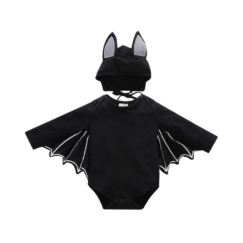 

Baby Boy Clothes Spring Autumn Newborn Infant Children Bodysuit Toddle Batman Long Sleeve 2pcs Romper+Hat Outfits Clothing Set