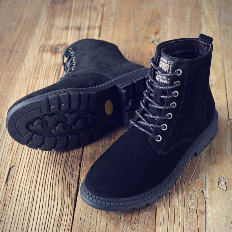 man Autumn High Top Leather Military Quality Boots Mens Military Desert Boot Ankle Boats Army Work Shoes Leather Snow Boot S2-96