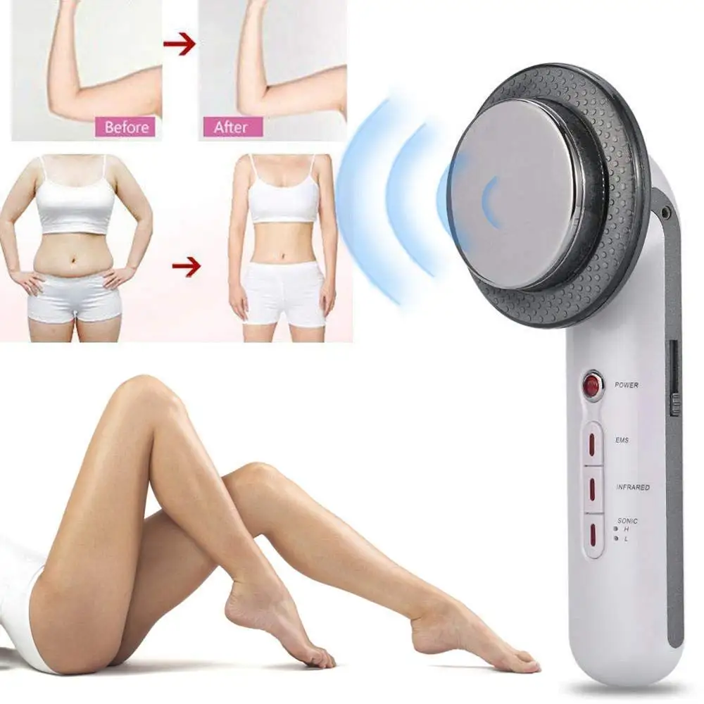 Queimador de Gordura 3 em 1 Face Lifting Infravermelho Ultra-sônico Corpo Dispositivo Massageador Ultra-som Emagrecimento Cavitação Rosto Beleza Máquina Ems 14 Beleza e saúde