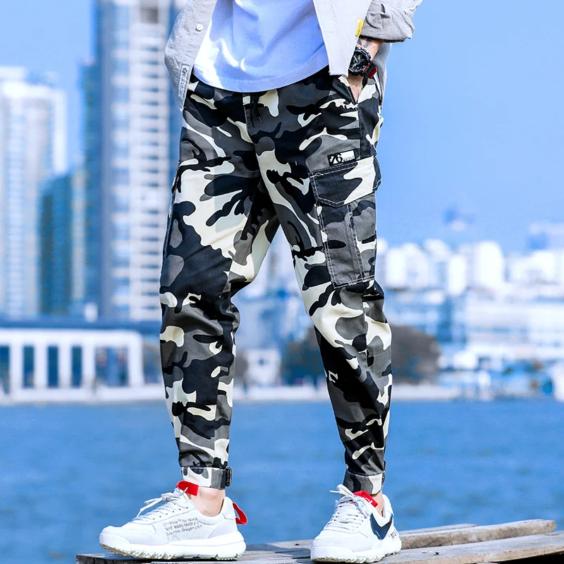 2019 New Mens Autumn Summer Cargo Pants Men Camouflage