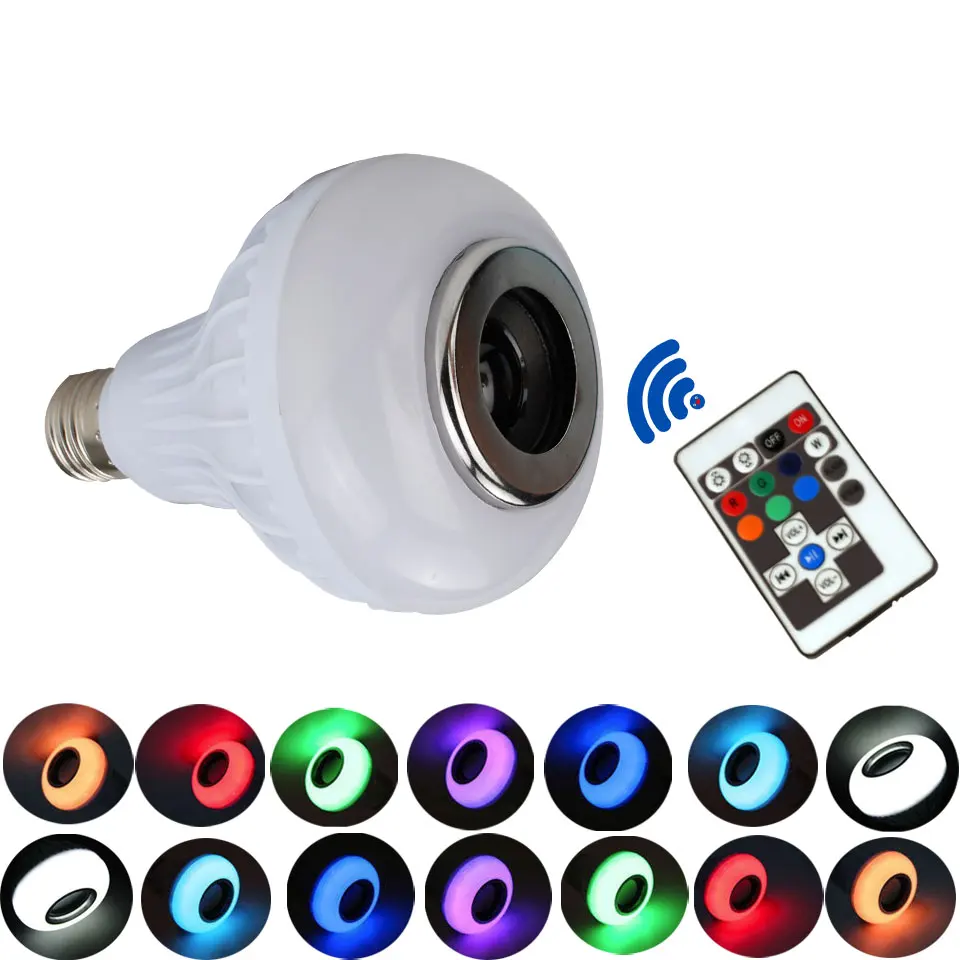 Лидер продаж светодиодная лампочка E27 L с Bluetooth динамиком меняющая цвет RGB